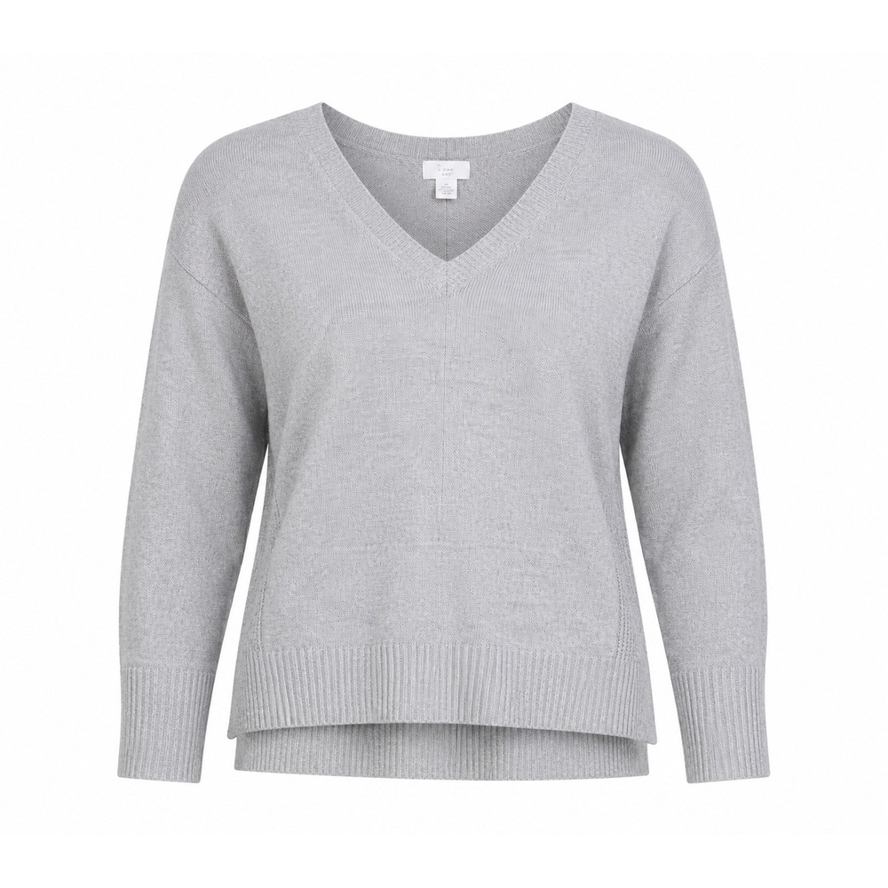 Auden Women's Gray V-Neck Sleepwear Lounge Sweater Size L NWT